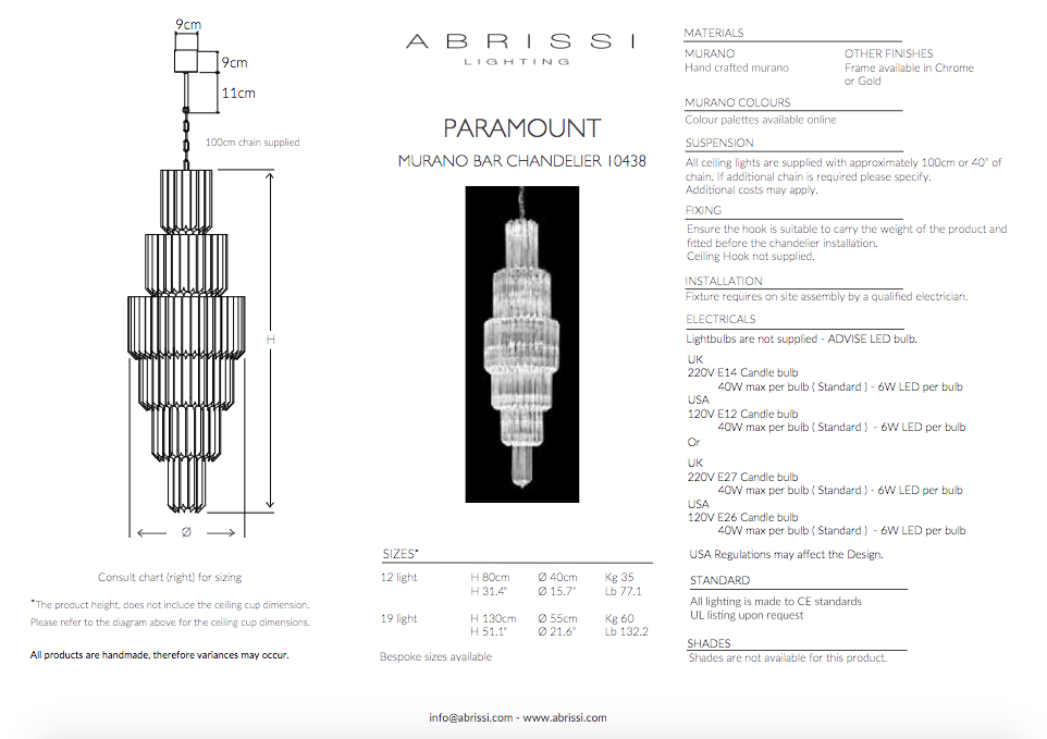 PARAMOUNT CHANDELIER