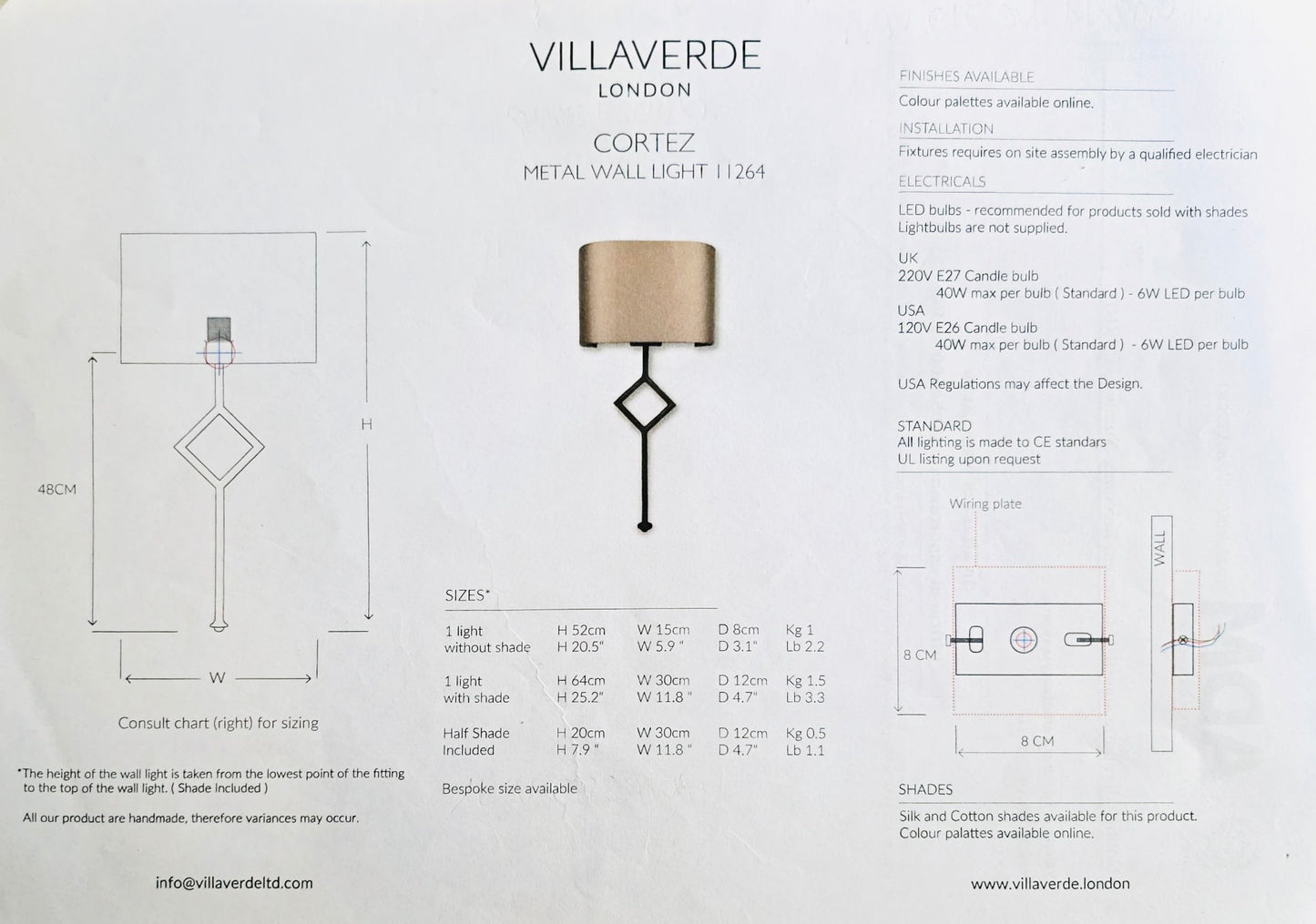 CORTEZ WALL LIGHT
