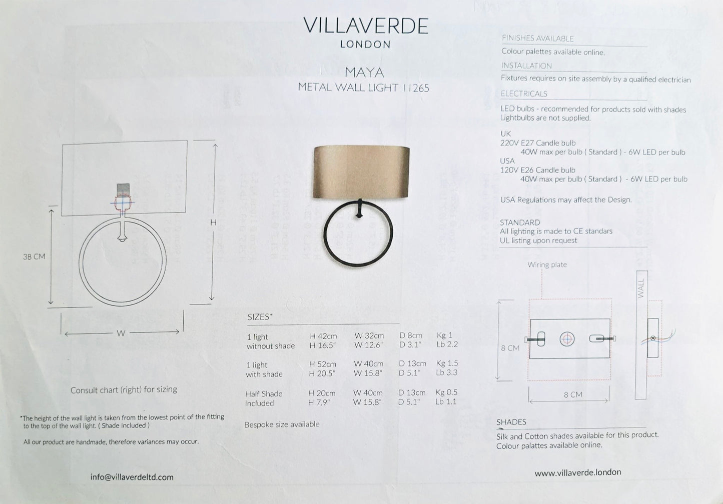 MAYA WALL LIGHT