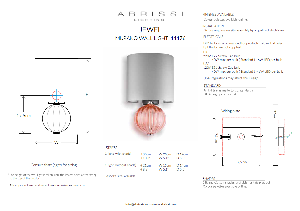 JEWEL WALL LIGHT