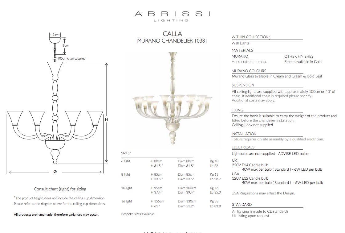 CALLA CHANDELIER