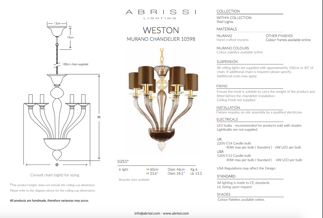 WESTON CHANDELIER