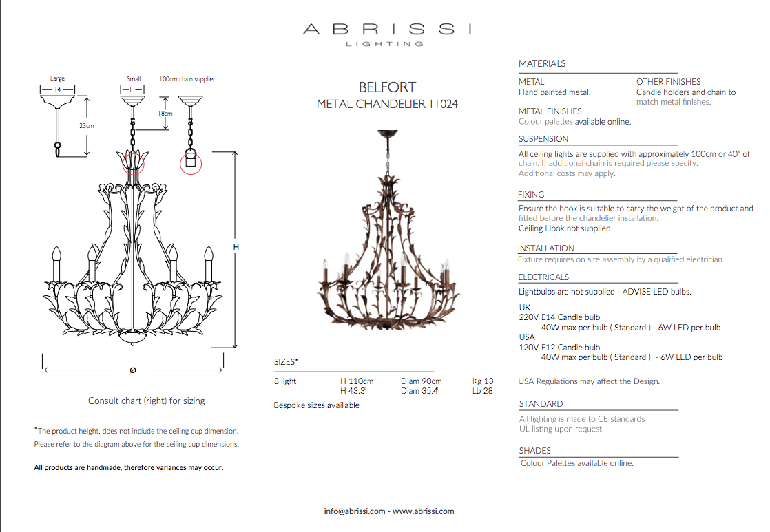 BELFORT CHANDELIER