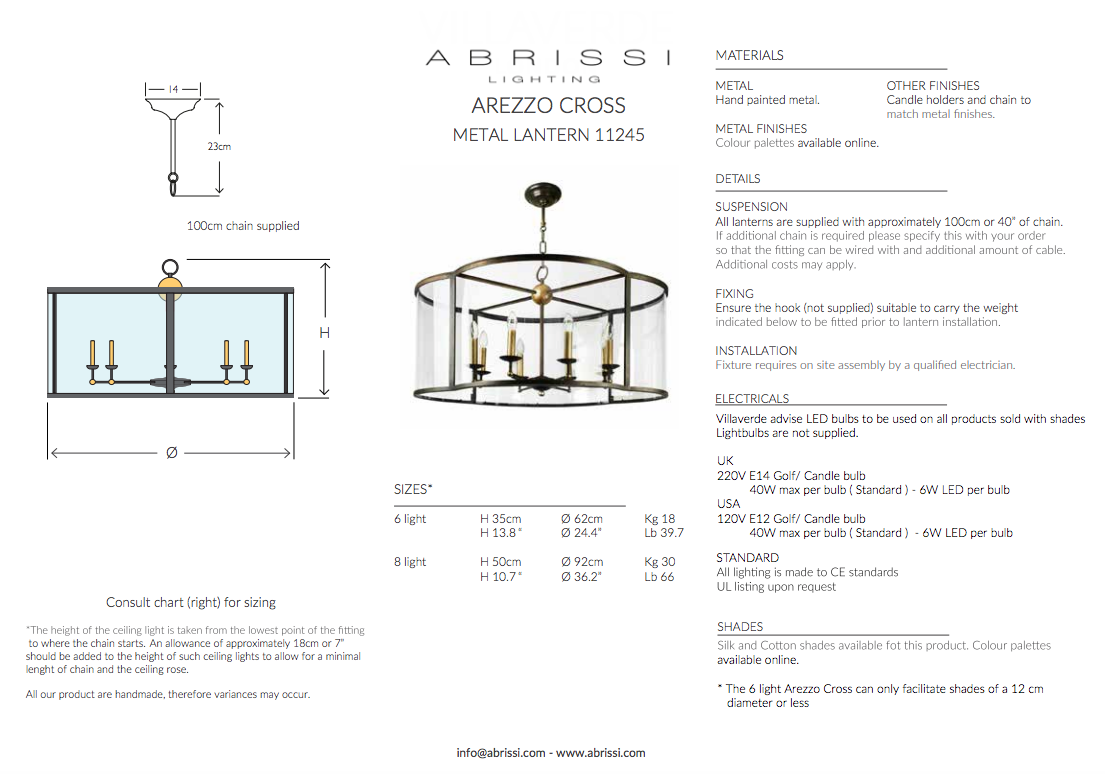 AREZZO CROSS LANTERN