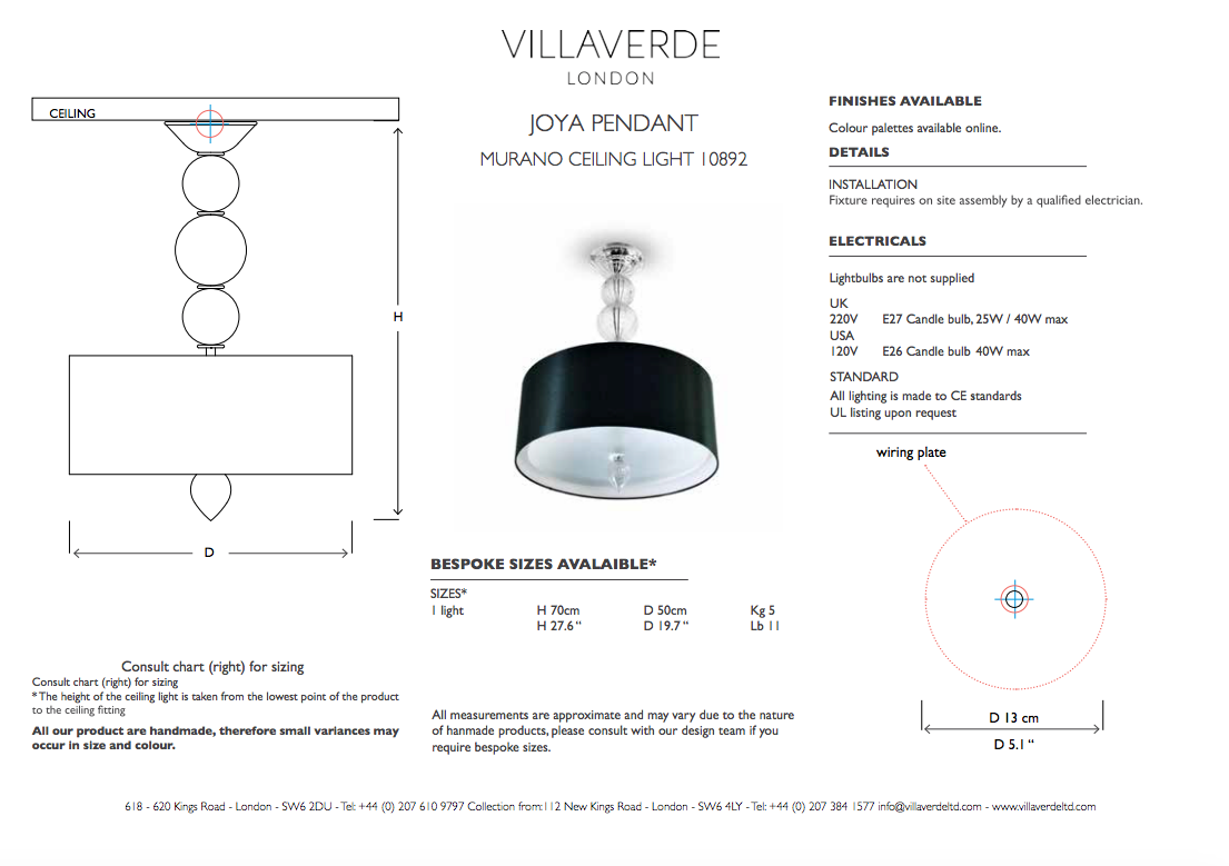 JOYA PENDANT CEILING LIGHT