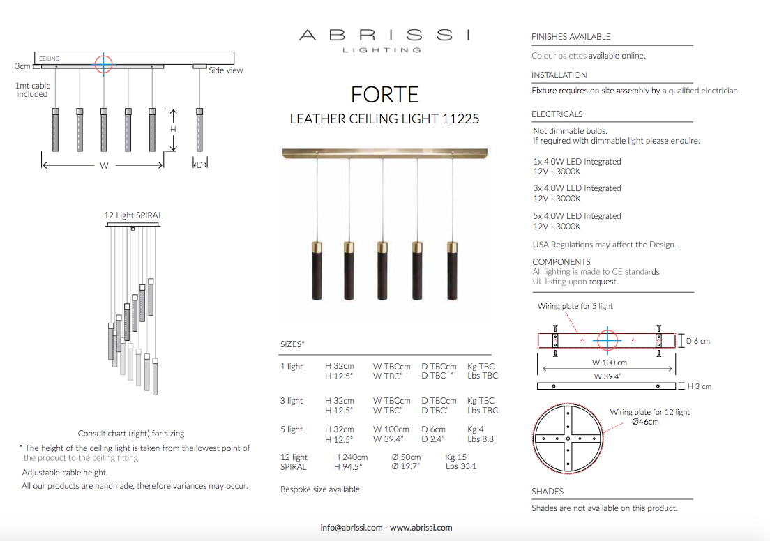 FORTE PENDANT 1 LIGHT