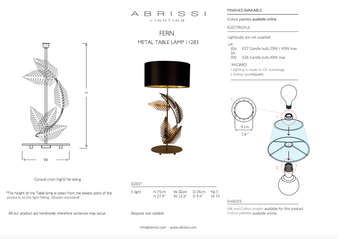 FERN TABLE LAMP