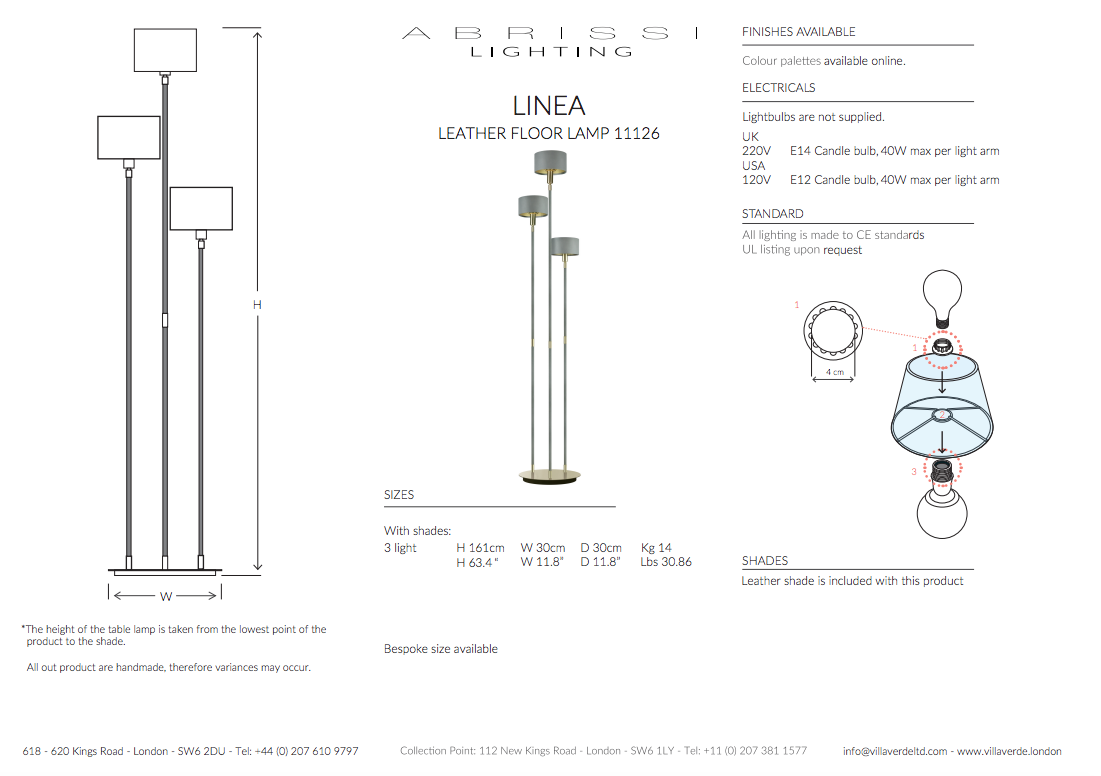 LINEA FLOOR LAMP (3 LIGHT)