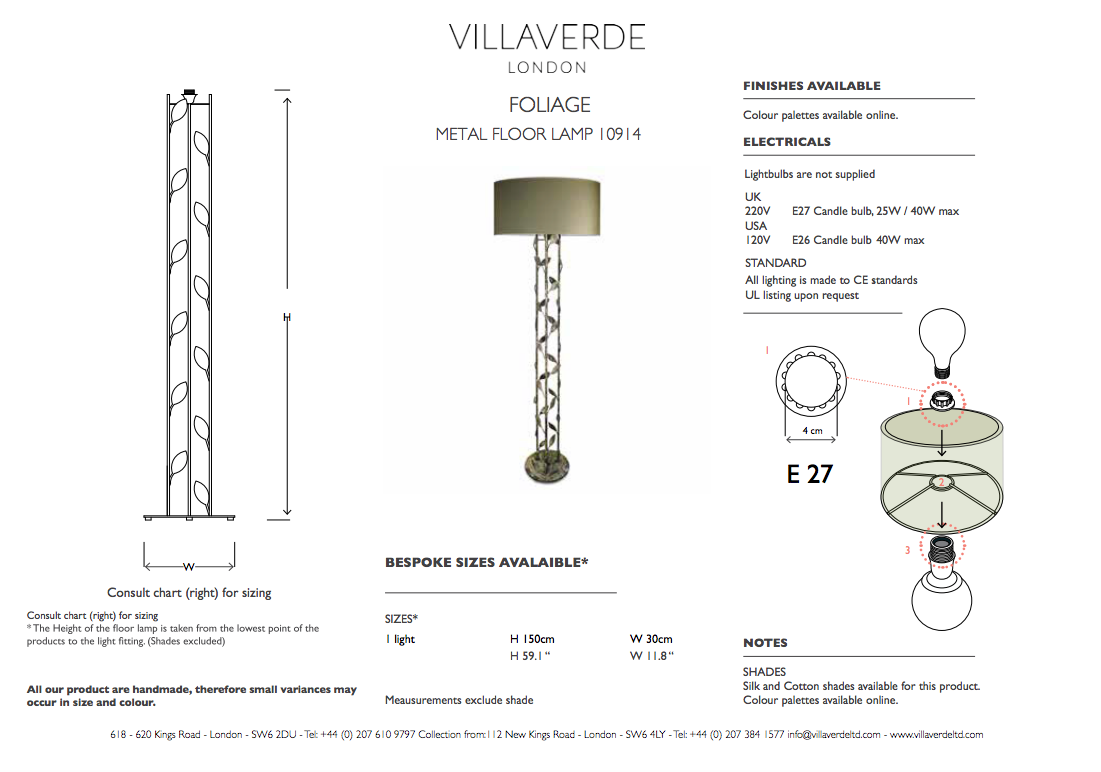 FOLIAGE FLOOR LAMP