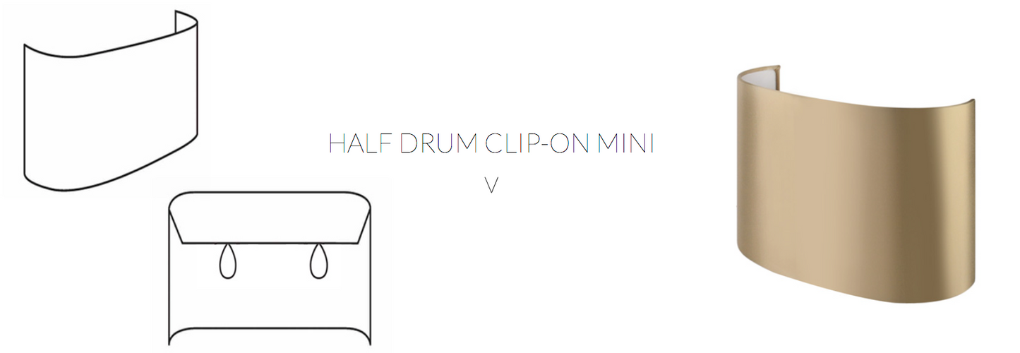 HALF DRUM CLIP ON MINI SHADE