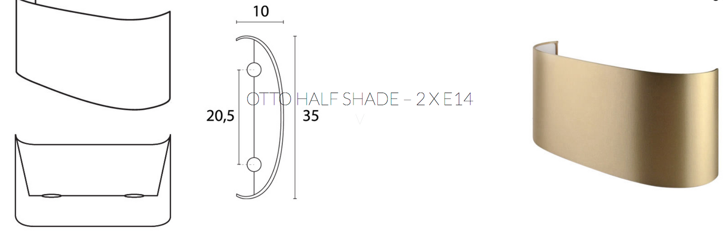 OTTO HALF SHADE 2xE14