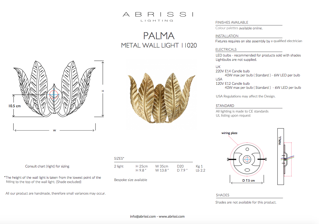 PALMA WALL LIGHT