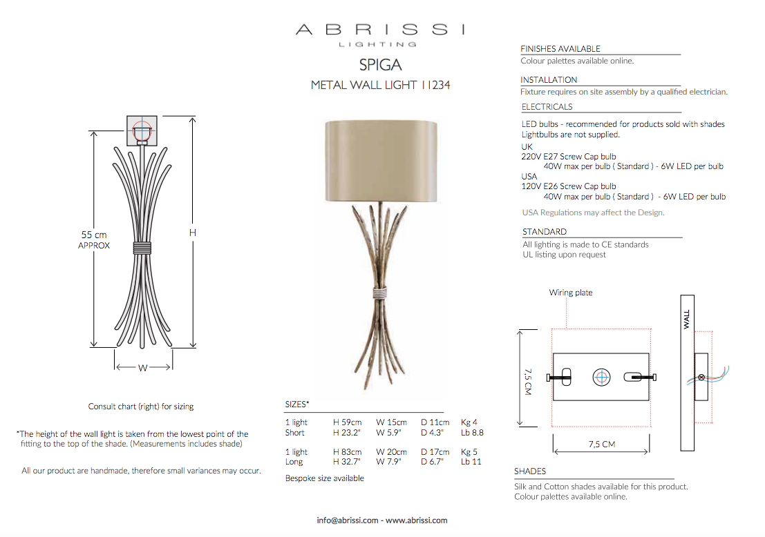 SPIGA WALL LIGHT