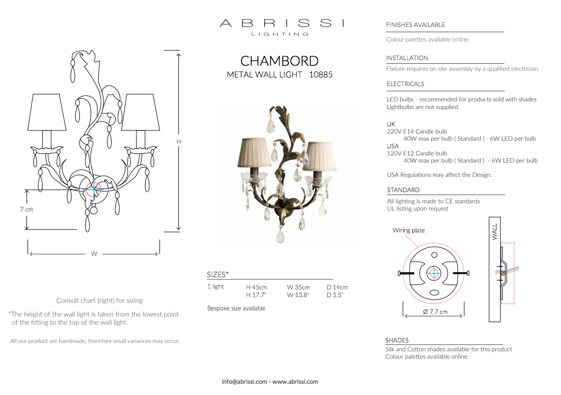 CHAMBORD WALL LIGHT