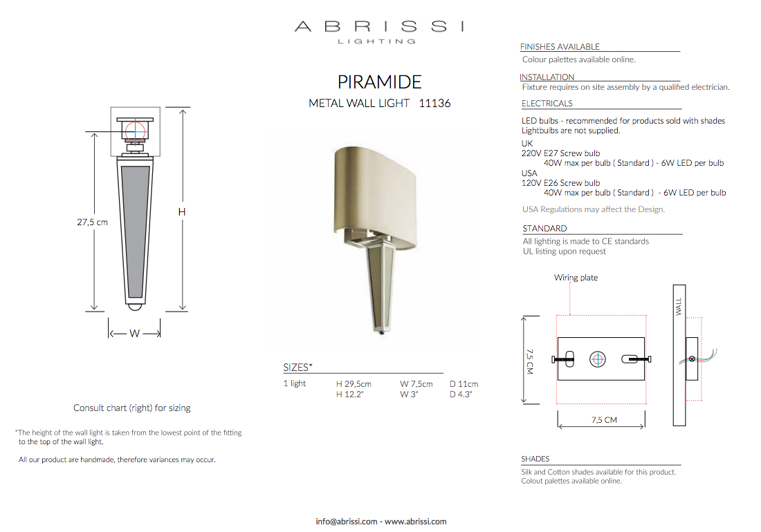 PIRAMIDE WALL LIGHT