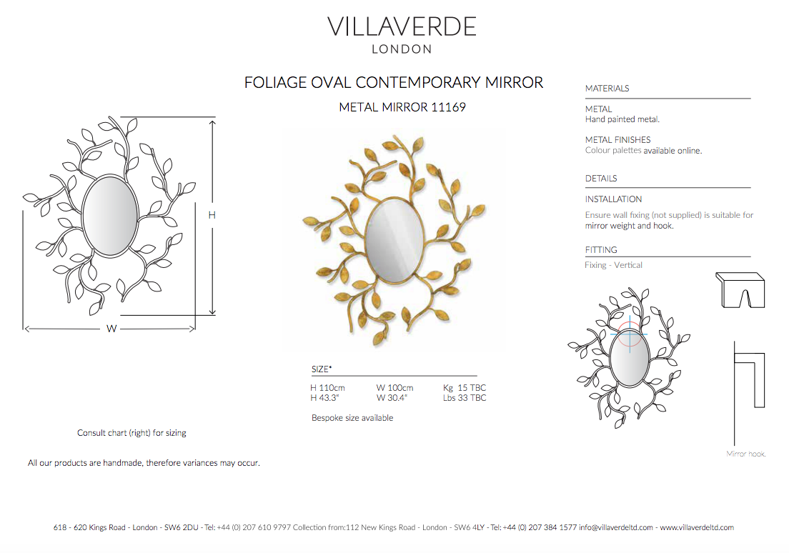 FOLIAGE OVAL CONTEMPORARY
