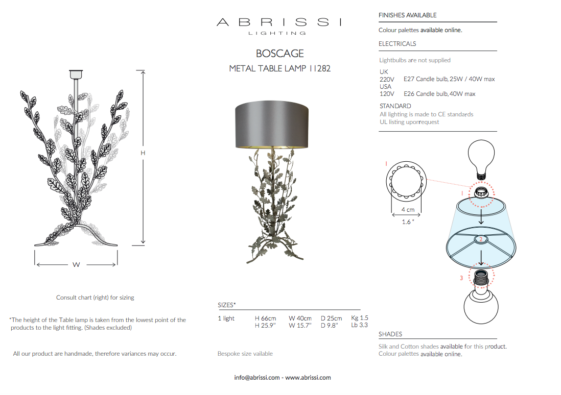 BOSCAGE TABLE LAMP