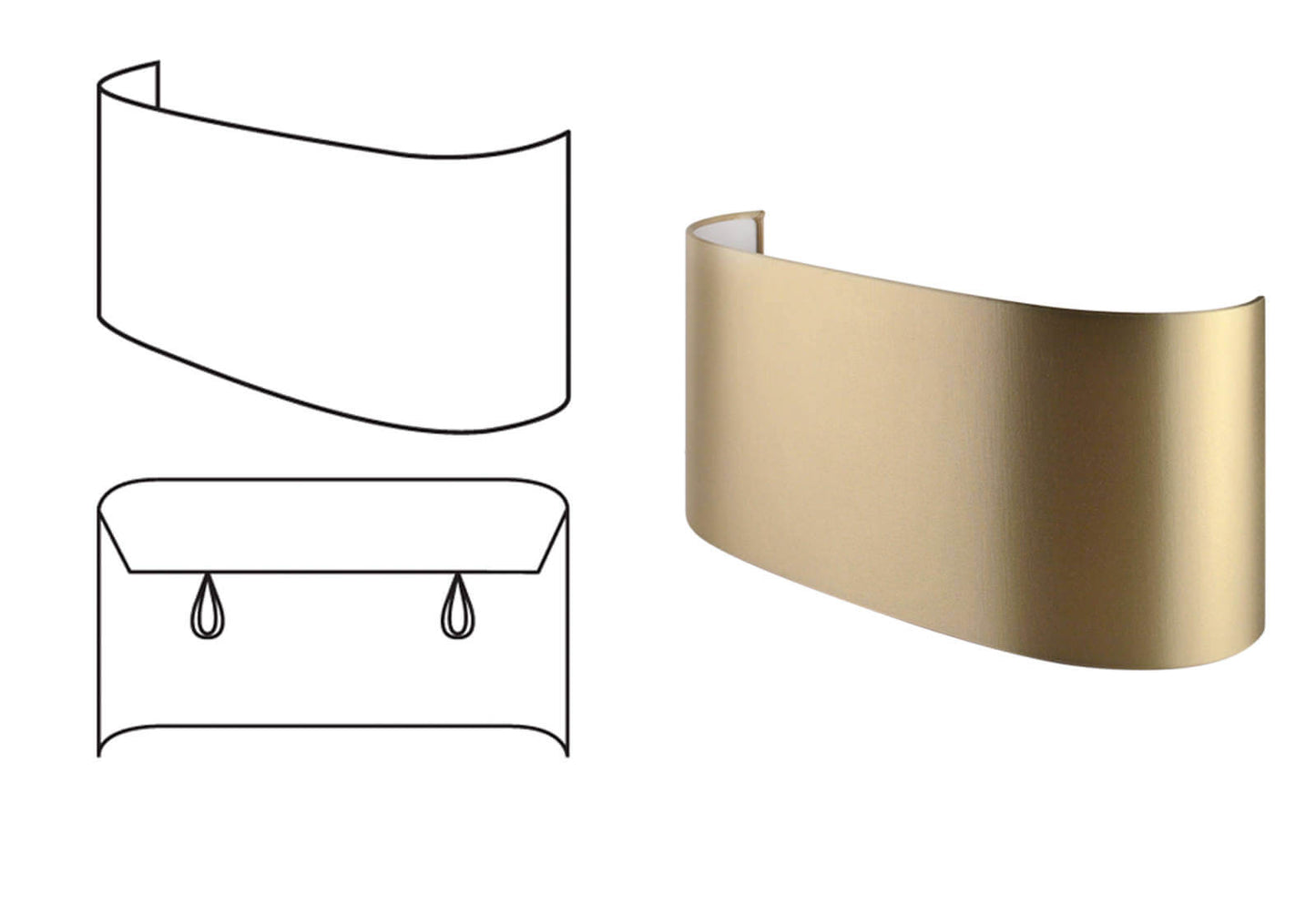 HALF DRUM CLIP ON SHADE