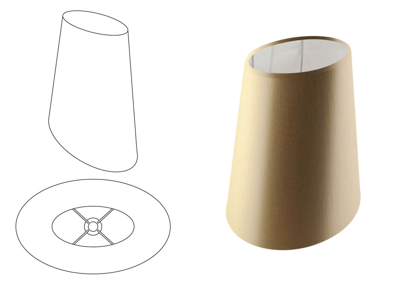OVAL TALL SHADE–  E27